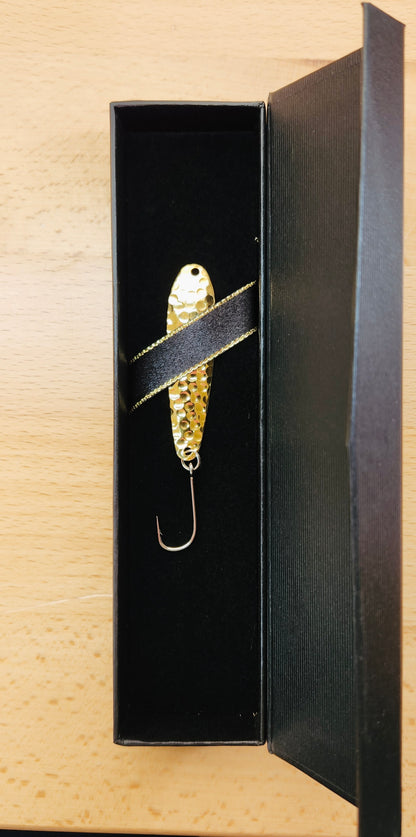 24K gold plated Trolling Spoon (hammered)