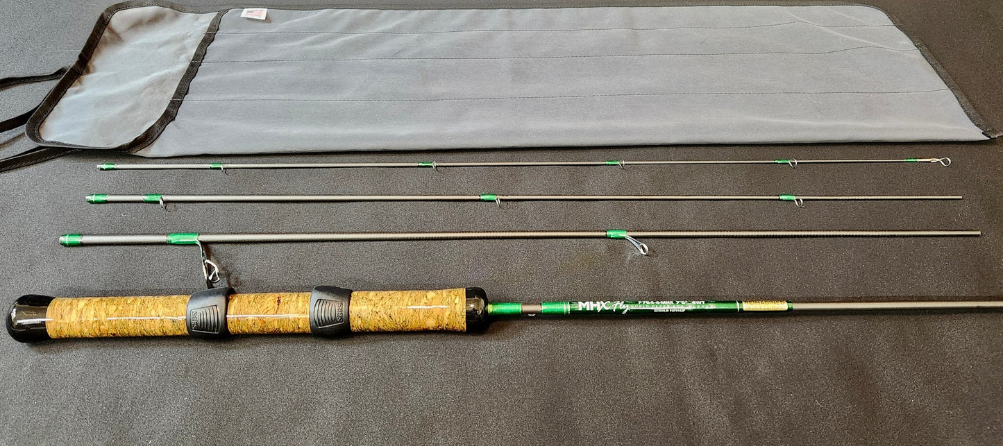 Custom Backpacking Fly / Spinning Rod Combination 4wt 7"6' 4 piece